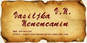 Vasiljka Menenćanin vizit kartica